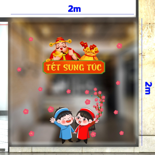 Decal dán tường Decal Tết xuân 2025 - Tết (146 +162) Decal dán tường Decal Tết xuân 2025 - Tết (146 +162)