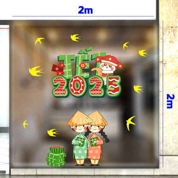 Decal dán tường Decal Tết xuân 2025 - Tết (168 +169) Decal dán tường Decal Tết xuân 2025 - Tết (168 +169)