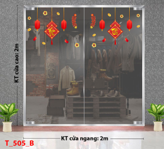 Decal dán tường Decal Tết xuân 2025 - Tết -505B Decal dán tường Decal Tết xuân 2025 - Tết -505B