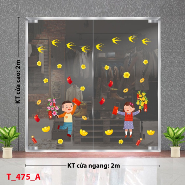Decal dán tường Decal Tết xuân 2025 - Tết 475A Decal dán tường Decal Tết xuân 2025 - Tết 475A
