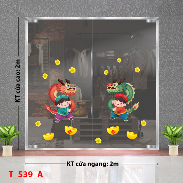 Decal dán tường Decal Tết xuân 2025 - Tết 539A Decal dán tường Decal Tết xuân 2025 - Tết 539A