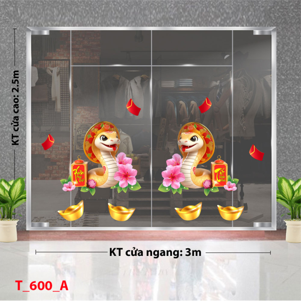 Decal dán tường Decal Tết xuân 2025 - Tết 600A Decal dán tường Decal Tết xuân 2025 - Tết 600A