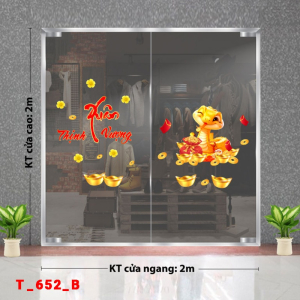 Decal dán tường Decal Tết xuân 2025 - Tết 652B