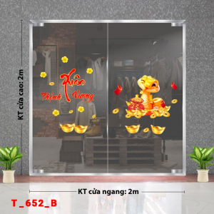 Decal dán tường Decal Tết xuân 2025 - Tết 652B Decal dán tường Decal Tết xuân 2025 - Tết 652B
