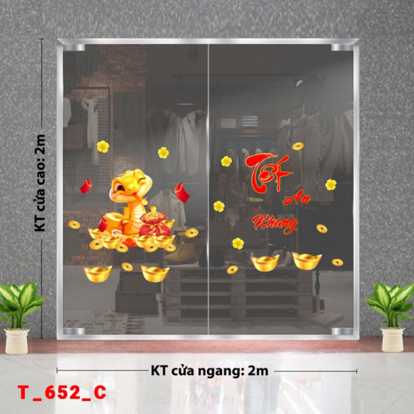 Decal dán tường Decal Tết xuân 2025 - Tết 652C Decal dán tường Decal Tết xuân 2025 - Tết 652C