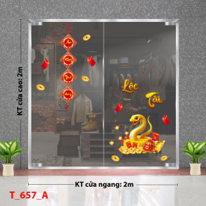 Decal dán tường Decal Tết xuân 2025 - Tết 657A Decal dán tường Decal Tết xuân 2025 - Tết 657A