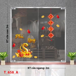 Decal dán tường Decal Tết xuân 2025 - Tết 658A Decal dán tường Decal Tết xuân 2025 - Tết 658A