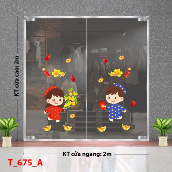 Decal dán tường Decal Tết xuân 2025 - Tết 675A Decal dán tường Decal Tết xuân 2025 - Tết 675A