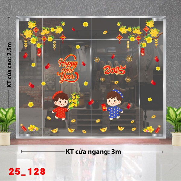 Decal dán tường Decal Tết xuân 2025 - Tết combo 128 Decal dán tường Decal Tết xuân 2025 - Tết combo 128