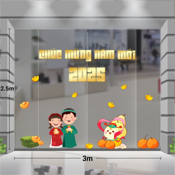 Decal dán tường Decal Tết xuân 2025 - Tết combo 3m hop Decal dán tường Decal Tết xuân 2025 - Tết combo 3m hop