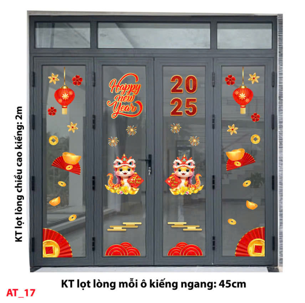Decal dán tường Decal Tết xuân 2025 - Tết xuân 17 Decal dán tường Decal Tết xuân 2025 - Tết xuân 17