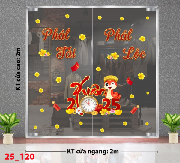 Decal dán tường Decal Tết xuân 2025 -Combo 120 Decal dán tường Decal Tết xuân 2025 -Combo 120