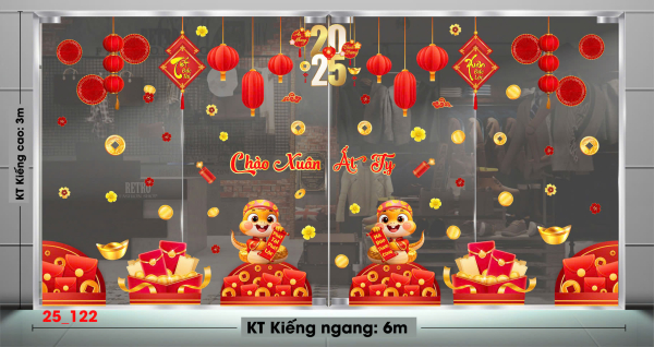 Decal dán tường Decal Tết xuân 2025- Combo 122 Decal dán tường Decal Tết xuân 2025- Combo 122