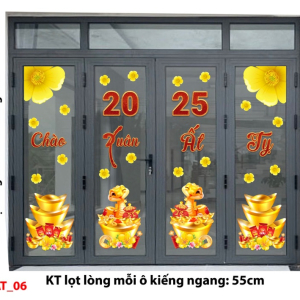 Decal dán tường Decal Tết xuân 2025- Combo cửa 4 cánh AT-TY06 Decal dán tường Decal Tết xuân 2025- Combo cửa 4 cánh AT-TY06