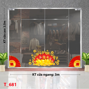 Decal dán tường Decal Tết xuân 2025 -Tết 681 Decal dán tường Decal Tết xuân 2025 -Tết 681
