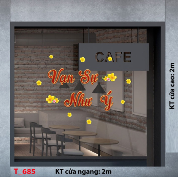 Decal dán tường Decal Tết xuân 2025 -Tết 685 Decal dán tường Decal Tết xuân 2025 -Tết 685