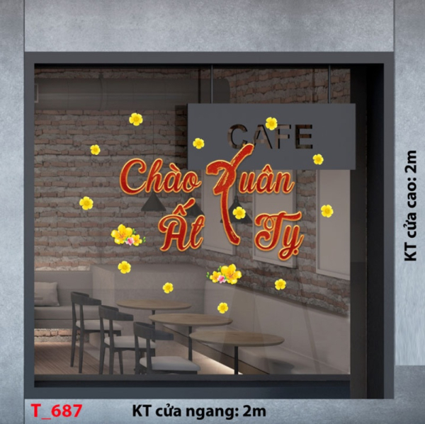 Decal dán tường Decal Tết xuân 2025 -Tết 687 Decal dán tường Decal Tết xuân 2025 -Tết 687