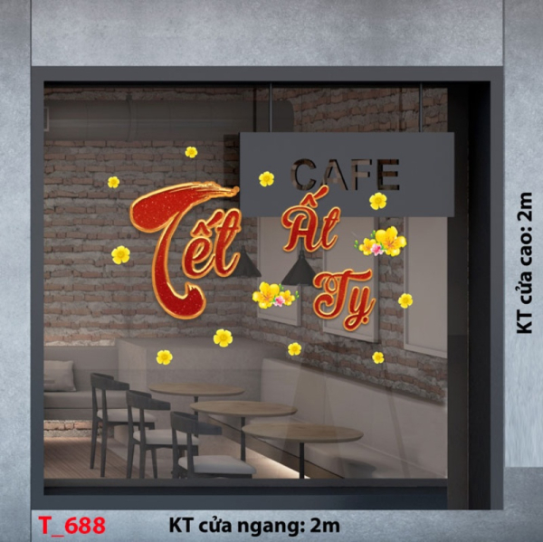 Decal dán tường Decal Tết xuân 2025 -Tết 688 Decal dán tường Decal Tết xuân 2025 -Tết 688