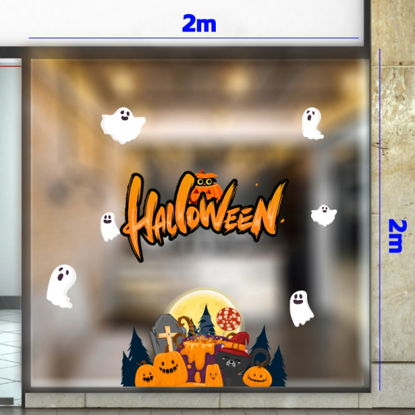 Decal dán tường Decal trang trí halloween combo 2m -Lâu đài và bí ngô Decal dán tường Decal trang trí halloween combo 2m -Lâu đài và bí ngô