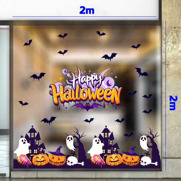 Decal dán tường Decal trang trí halloween combo 2m bóng ma vui nhộn Decal dán tường Decal trang trí halloween combo 2m bóng ma vui nhộn