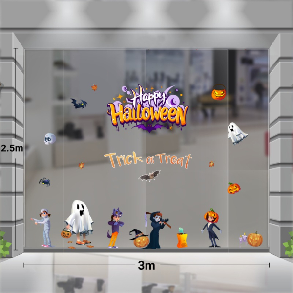 Decal dán tường Decal trang trí halloween combo 3m bóng ma Decal dán tường Decal trang trí halloween combo 3m bóng ma