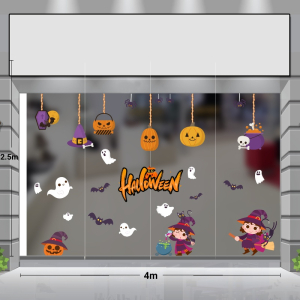Decal dán tường Decal trang trí halloween phù thủy vui nhộn