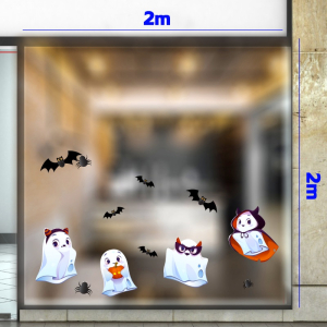 Decal dán tường Decal trang trí halloween- Bóng ma và dơi Decal dán tường Decal trang trí halloween- Bóng ma và dơi