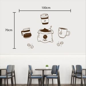 Decal dán tường Decal trang trí quán số 10 decal dán tường, trang trí quán cafe