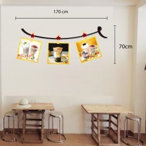 Decal dán tường Decal trang trí quán số 16