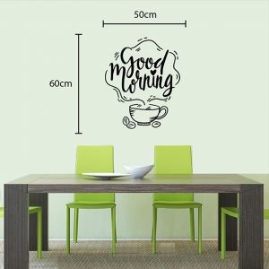 Decal dán tường Decal trang trí quán số 2 decal dán, màu đen, trang trí quán cafe, giá rẻ TPHCM