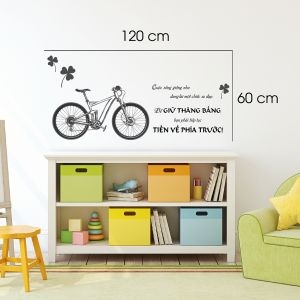 Decal dán tường Decal trang trí quán số 20 - Xe đạp màu đen Decal dán tường Decal trang trí quán số 20 - Xe đạp màu đen