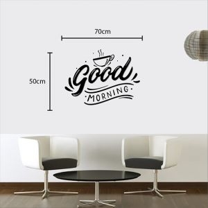 Decal dán tường Decal dán decal trang trí quán số 4, màu đen, trang trí quán cafe