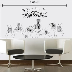 Decal dán tường Decal trang trí quán số 8 Decal dán tường Decal trang trí quán số 8
