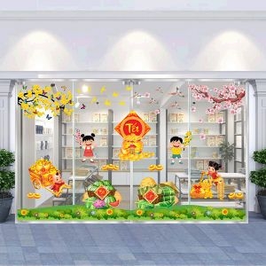 Decal dán tường Decal trang trí tết xuân 2020 combo số 16 Decal dán tường Decal trang trí tết xuân 2020 combo số 16
