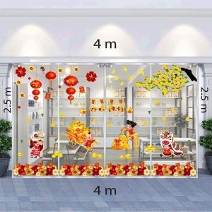 Decal dán tường Decal trang trí tết xuân 2020 combo số 24