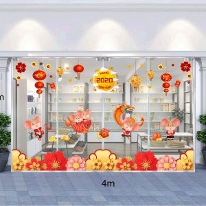 Decal dán tường Decal trang trí tết xuân 2020 combo số 32