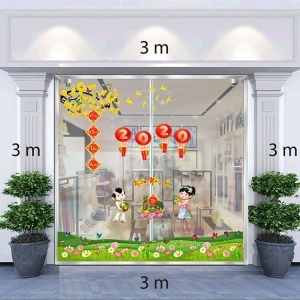 Decal dán tường Decal trang trí tết xuân 2020 combo số 51
