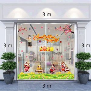 Decal dán tường Decal trang trí tết xuân 2020 combo số 52
