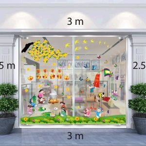 Decal dán tường Decal trang trí tết xuân 2020 combo số 54