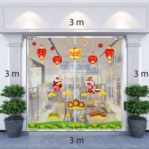 Decal dán tường Decal trang trí tết xuân 2020 combo số 55 Decal dán tường Decal trang trí tết xuân 2020 combo số 55