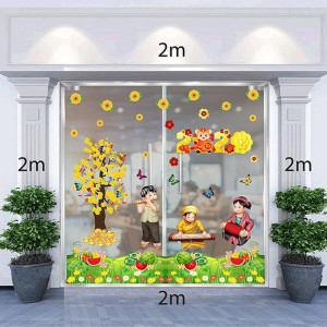 Decal dán tường Decal trang trí tết xuân 2020 combo số 59