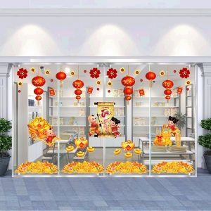 Decal dán tường Decal trang trí tết xuân 2020 combo số 7