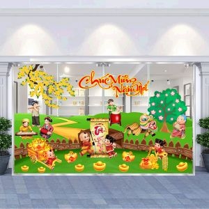 Decal dán tường Decal trang trí tết xuân 2020 combo số2 Decal dán tường Decal trang trí tết xuân 2020 combo số2