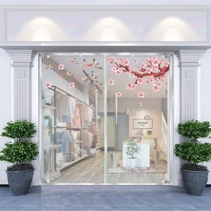 Decal dán tường Decal tết cành đào mùa xuân Decal dán tường Decal tết cành đào mùa xuân