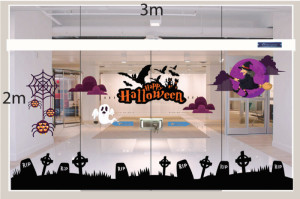 Decal dán tường Decal trang trí Halloween số 3 Decal dán tường Decal trang trí Halloween số 3