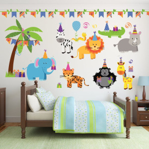 Decal dán tường Decal vườn thú đủ màu Decal dán tường Decal vườn thú đủ màu