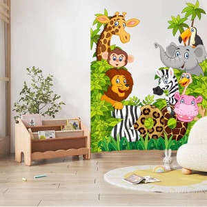Decal dán tường Decal vườn thú voi và các bạn Decal dán tường Decal vườn thú voi và các bạn