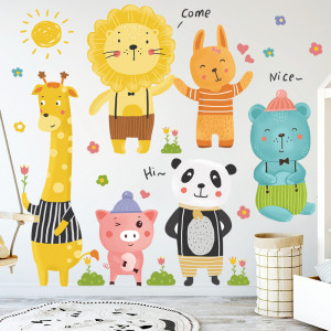 Decal dán tường Decal Vườn thú vui cùng hoa Decal dán tường Decal Vườn thú vui cùng hoa