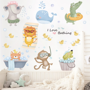Decal dán tường Decal vườn thú vui nhộn 1 Decal dán tường Decal vườn thú vui nhộn 1