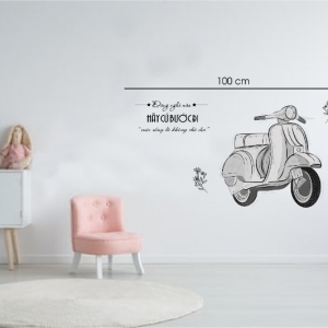 Decal dán tường Decal xe cổ Decal dán tường Decal xe cổ